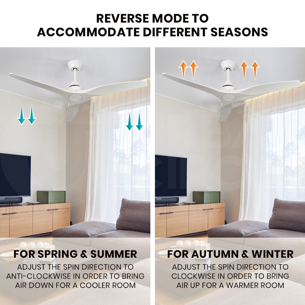 Krear 52'' DC Ceiling Fan Wooden Blades Fans with Remote Control Without Light - Picture 23 of 29