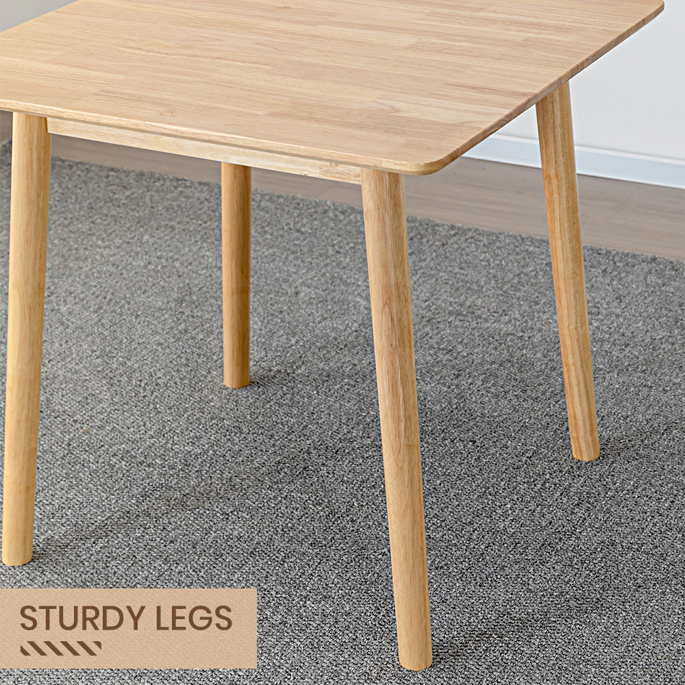 Furb Dining Table Wooden Frame Rectangle Oak 80x80/120x60/140x80/160x80cm - Picture 52 of 60