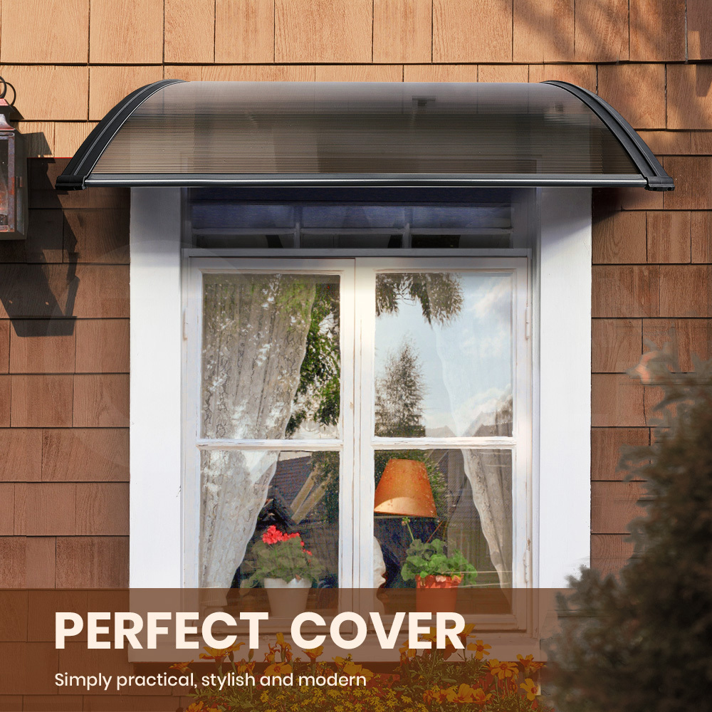 Groverdi Window Door Awning Outdoor Canopy Patio Rain Shield Cover DIY 1M-3M - Picture 25 of 163