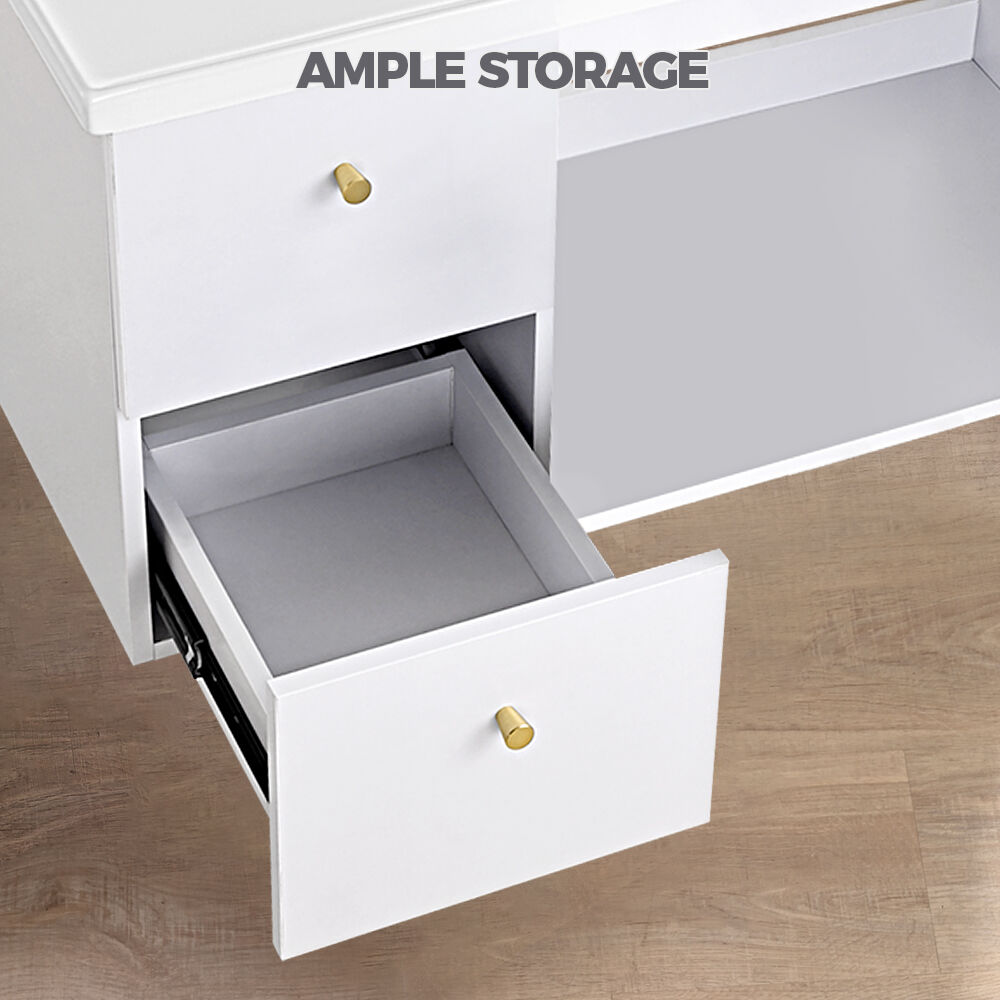 Simplus Bathroom Vanity Unit Sink With Ceramic Basin Cabinet Storage Wall Hung - Picture 65 of 80