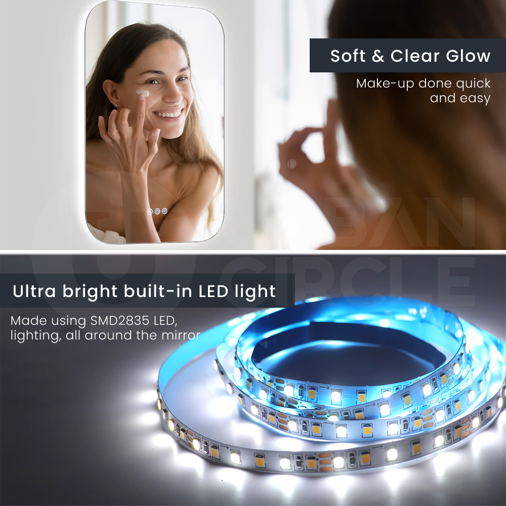 Simplus Modern Wall Bathroom Mirror LED lights Vanity Touch Dimmable Mirrors - Picture 51 of 58