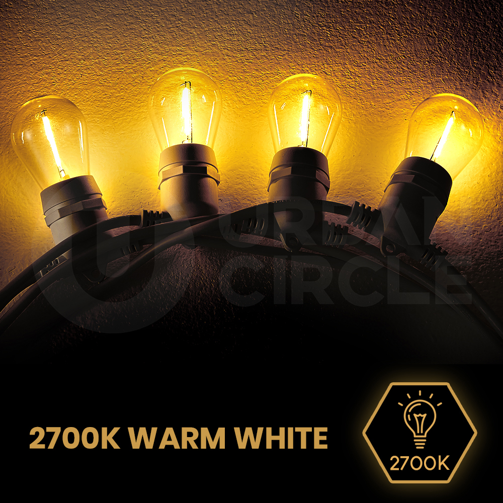 Groverdi 20-100M String Lights LED Festoon Light Outdoor Garden Party Waterproof - Picture 75 of 140