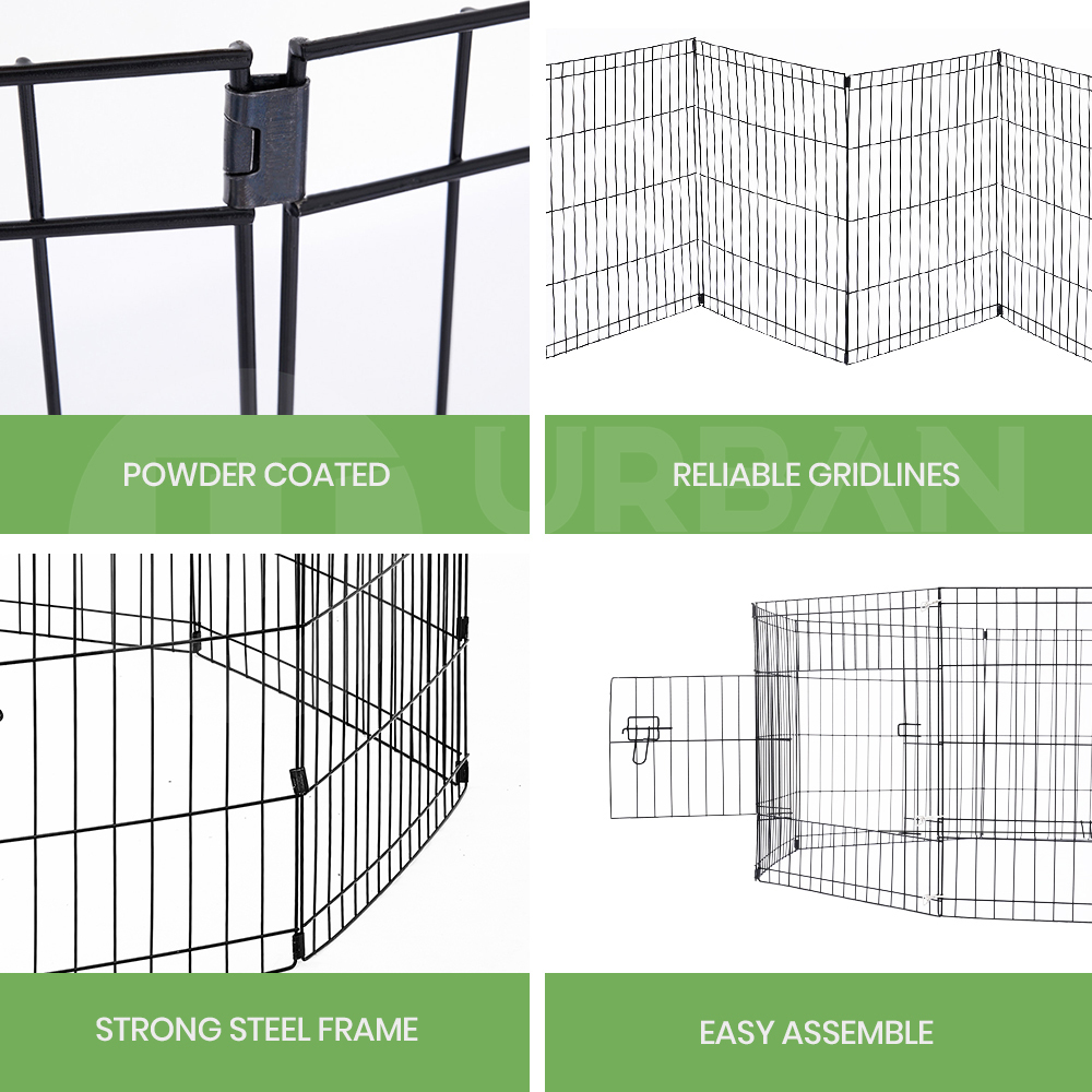 Taily 8 Panel Pet Playpen Dog Puppy Exercise Cage Enclosure Fence Cat Play Pen - Picture 15 of 72