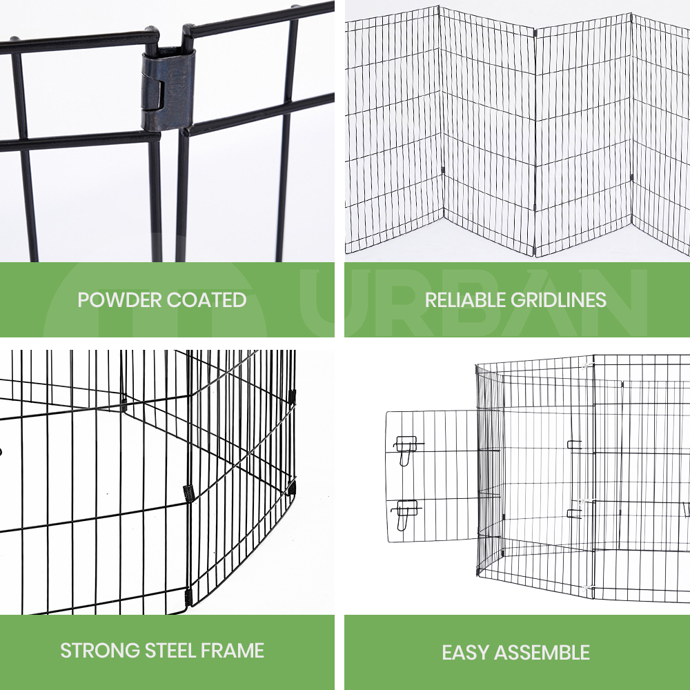 Taily 8 Panel Pet Playpen Dog Puppy Exercise Cage Enclosure Fence Cat Play Pen - Picture 24 of 72