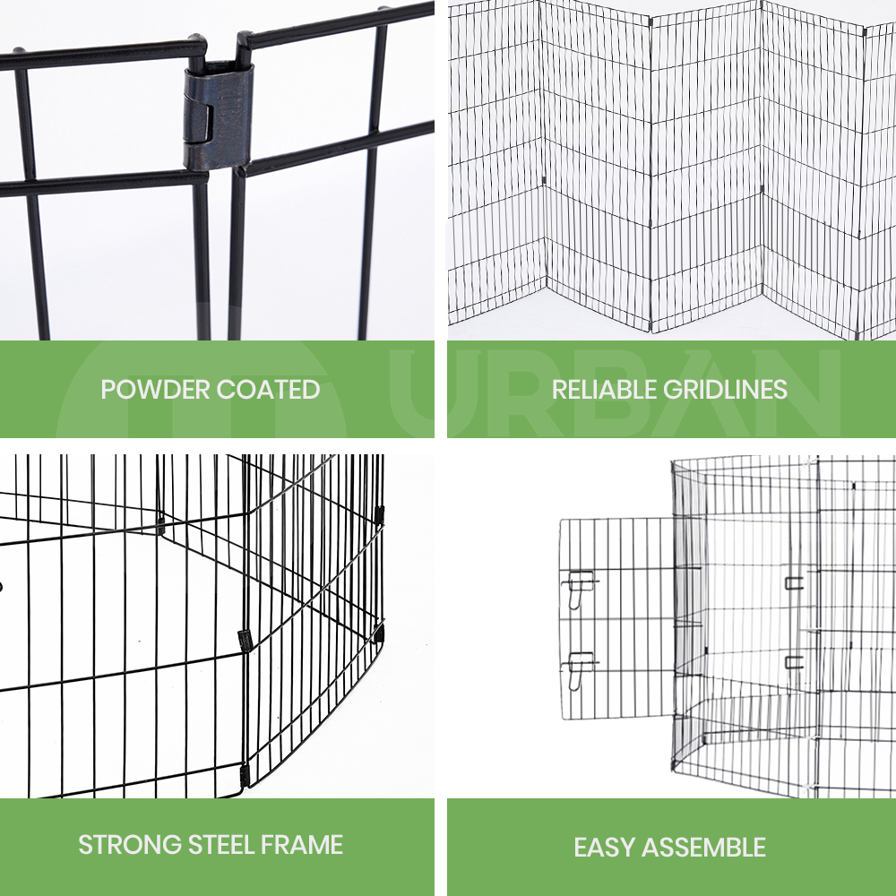 Taily 8 Panel Pet Playpen Dog Puppy Exercise Cage Enclosure Fence Cat Play Pen - Picture 33 of 72
