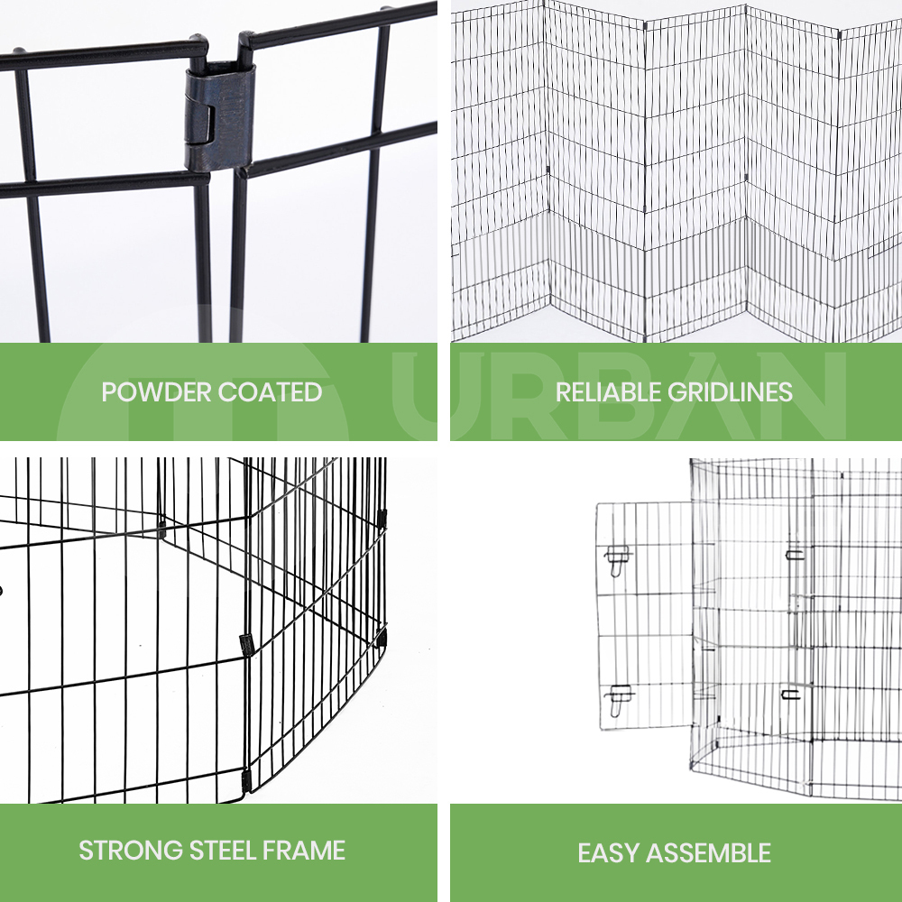 Taily 8 Panel Pet Playpen Dog Puppy Exercise Cage Enclosure Fence Cat Play Pen - Picture 42 of 72