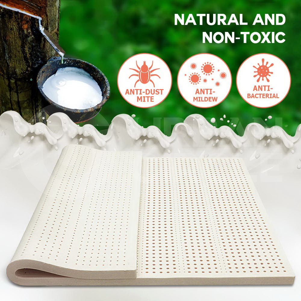 Mona Bedding Latex Mattress Topper All Size Natural 7 Zone Removable Cover Mat - Picture 30 of 72