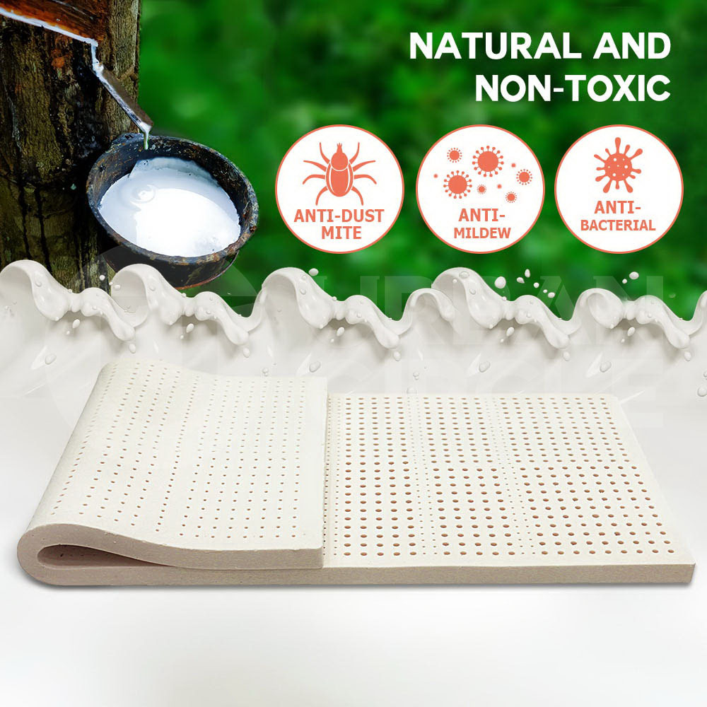 Mona Bedding Latex Mattress Topper All Size Natural 7 Zone Removable Cover Mat - Picture 66 of 72