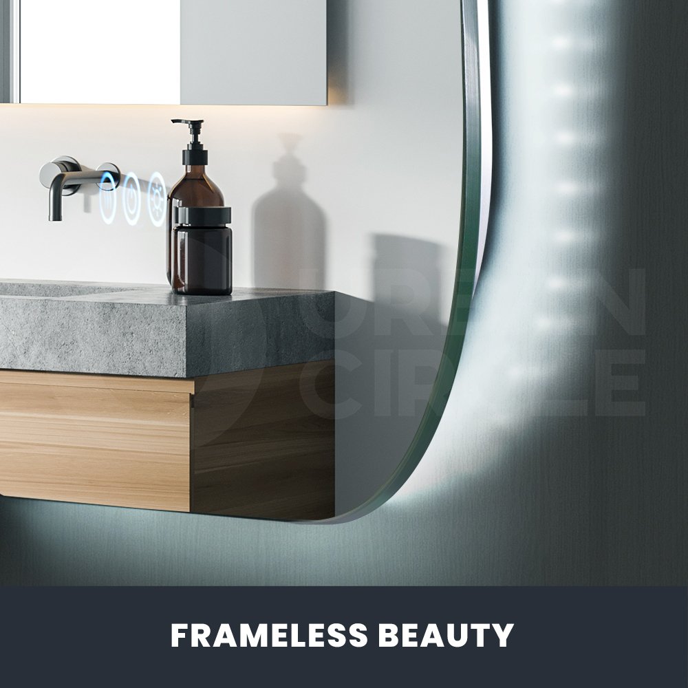 Simplus Modern Wall Bathroom Mirror LED lights Vanity Touch Dimmable Mirrors - Picture 52 of 58