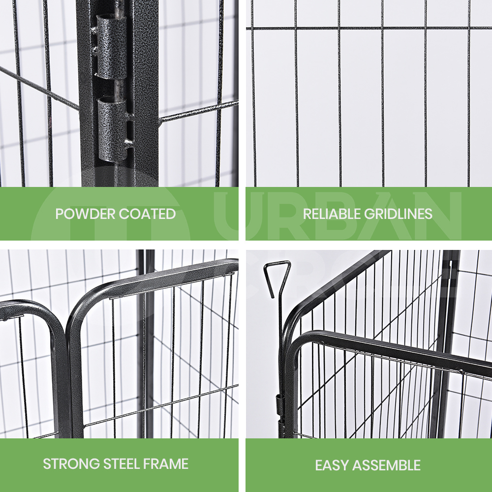 Taily 8 Panel Pet Playpen Dog Puppy Exercise Cage Enclosure Fence Cat Play Pen - Picture 69 of 72