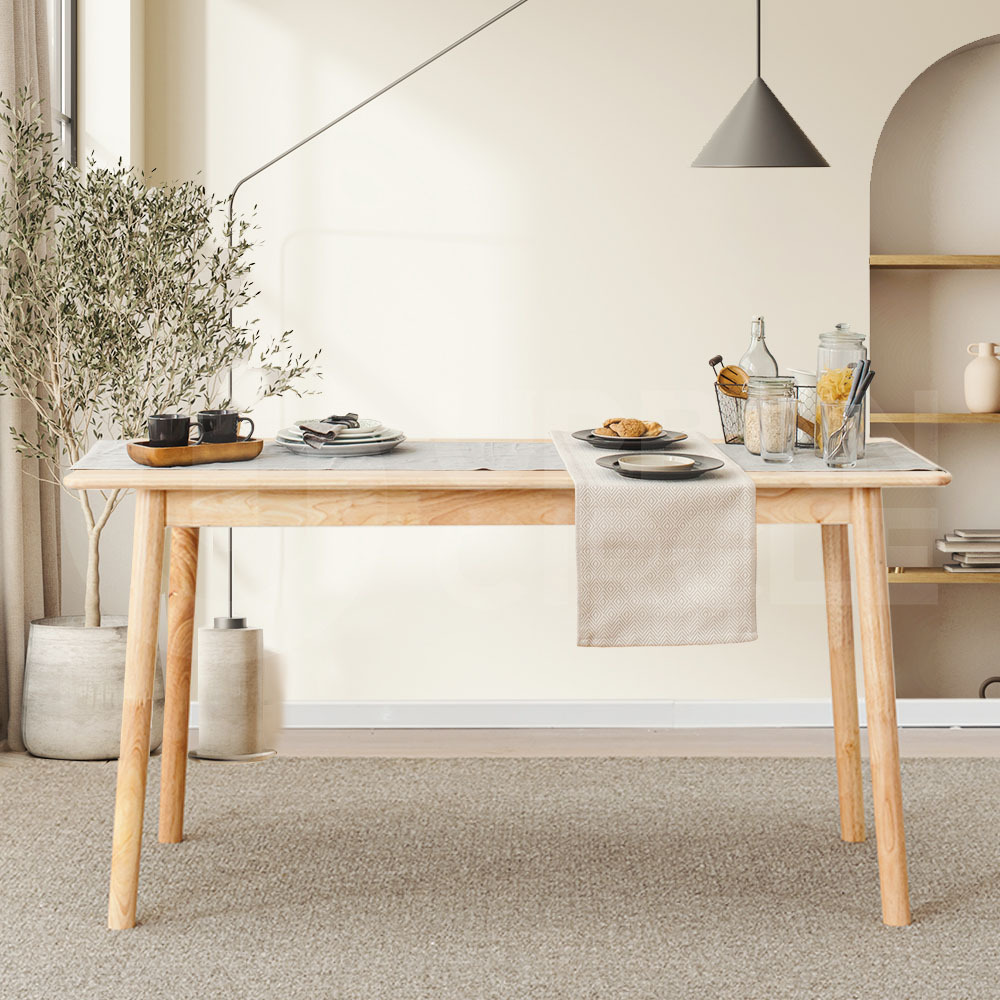 Furb Dining Table Wooden Frame Rectangle Oak 80x80/120x60/140x80/160x80cm - Picture 42 of 60