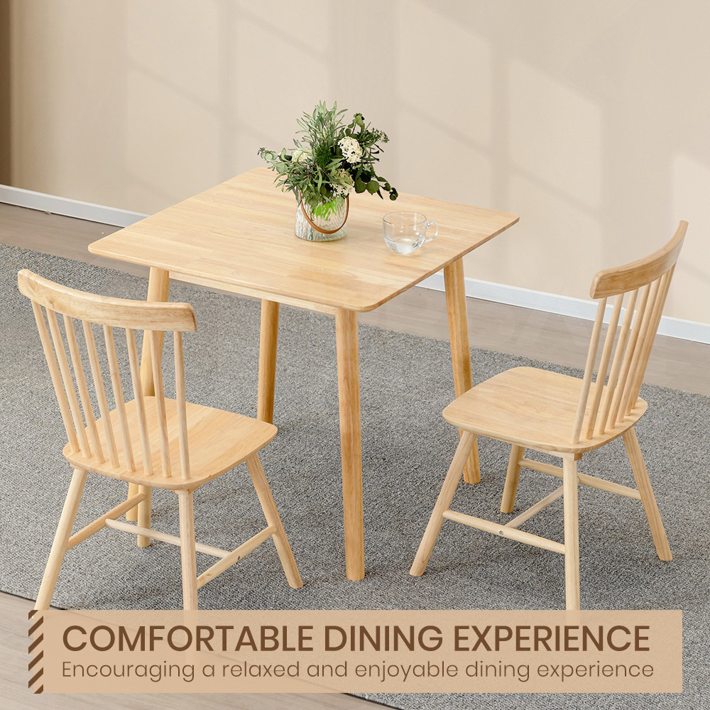 Furb Dining Table Wooden Frame Rectangle Oak 80x80/120x60/140x80/160x80cm - Picture 54 of 60