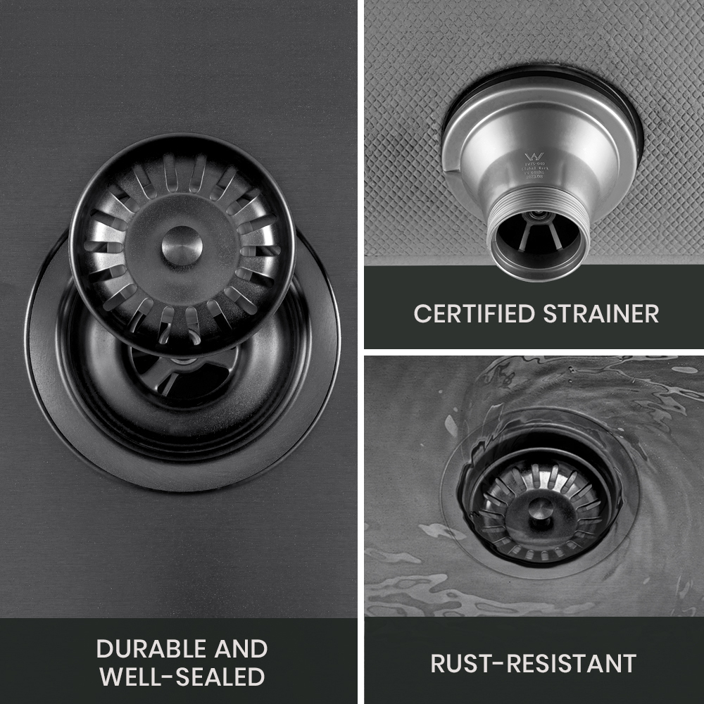 Simplus Stainless Steel Kitchen Sink Laundry Undermount Single Double Bowl Set - Picture 14 of 187