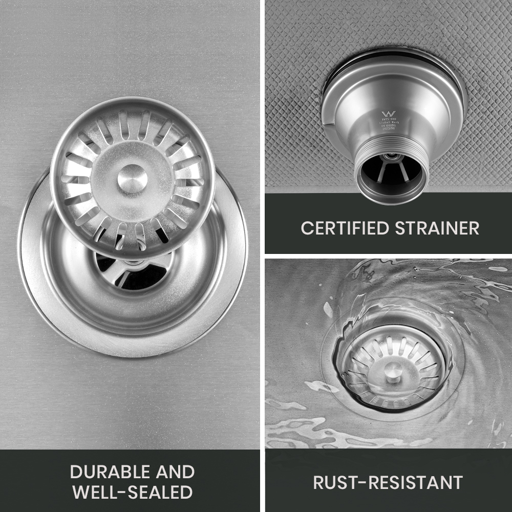 Simplus Stainless Steel Kitchen Sink Laundry Undermount Single Double Bowl Set - Picture 145 of 187