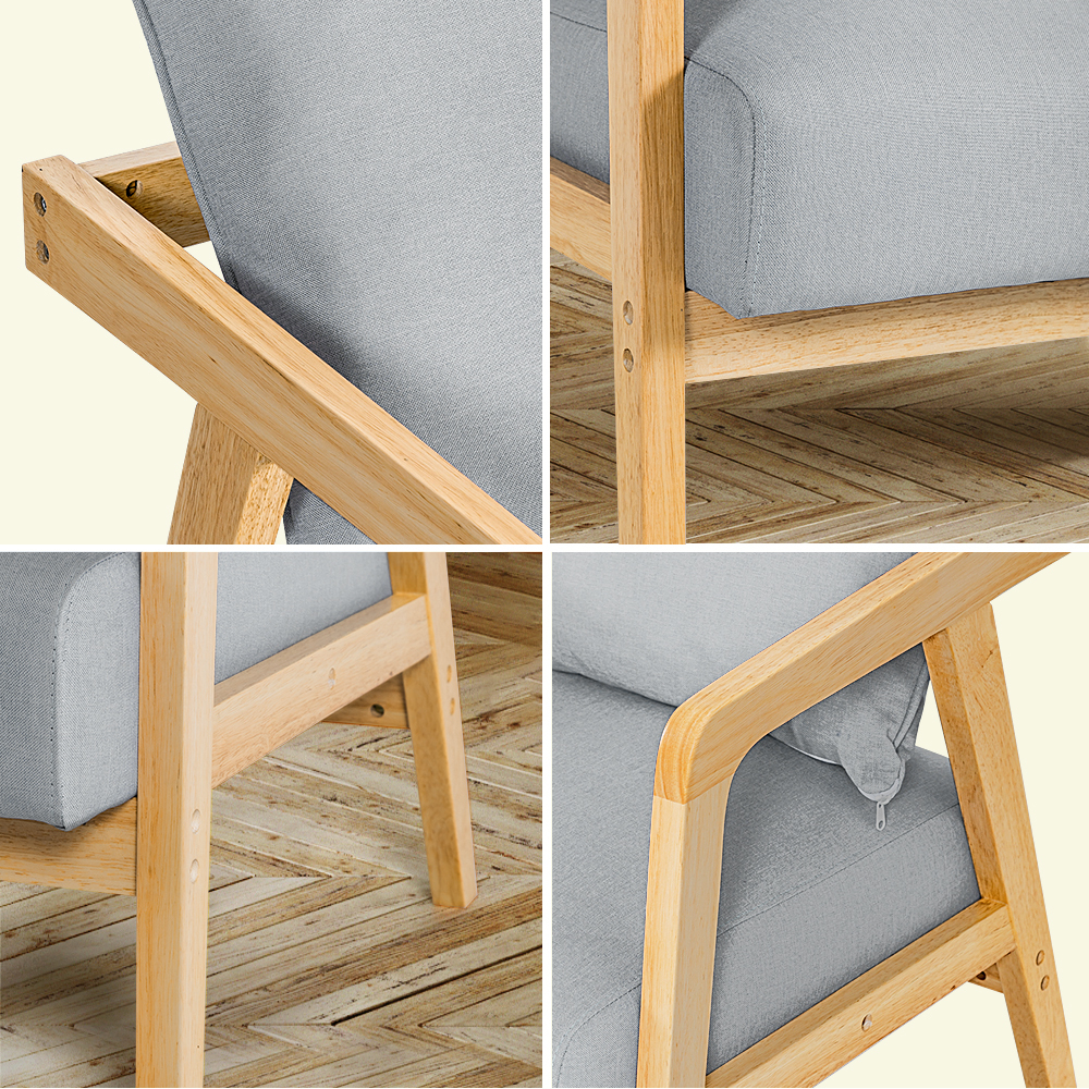 Furb Armchair Lounge Chair Accent Chairs Armchairs Fabric Single / Double Sofa - Picture 62 of 77