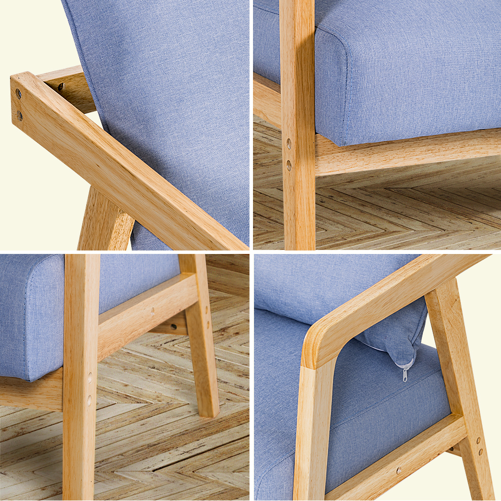 Furb Armchair Lounge Chair Accent Chairs Armchairs Fabric Single / Double Sofa - Picture 73 of 77