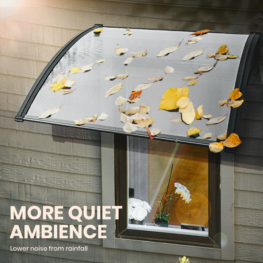 Groverdi Window Door Awning Outdoor Canopy Patio Rain Shield Cover DIY 1M-3M - Picture 160 of 163