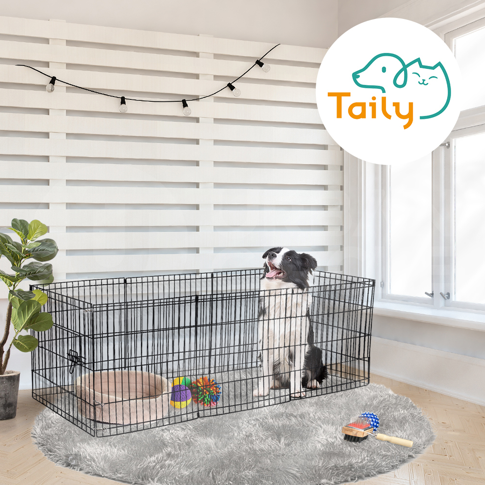 Taily 8 Panel Pet Playpen Dog Puppy Exercise Cage Enclosure Fence Cat Play Pen - Picture 16 of 72