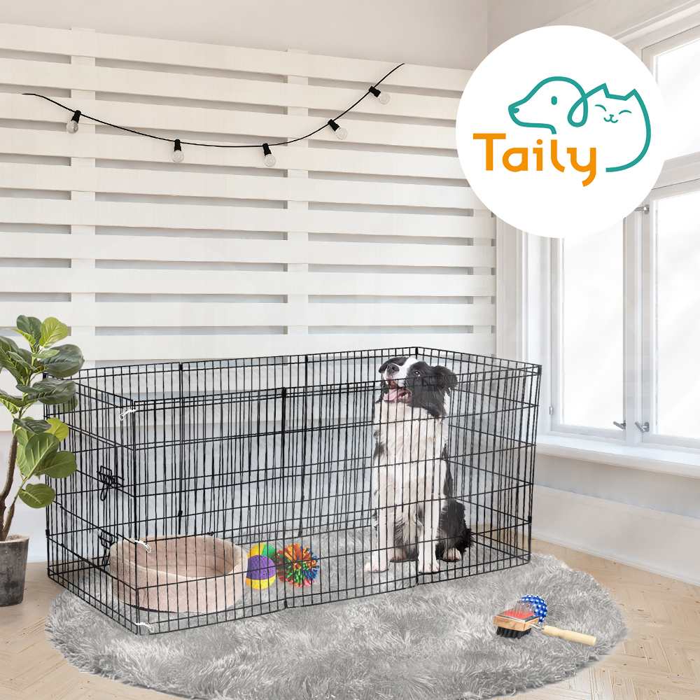 Taily 8 Panel Pet Playpen Dog Puppy Exercise Cage Enclosure Fence Cat Play Pen - Picture 25 of 72