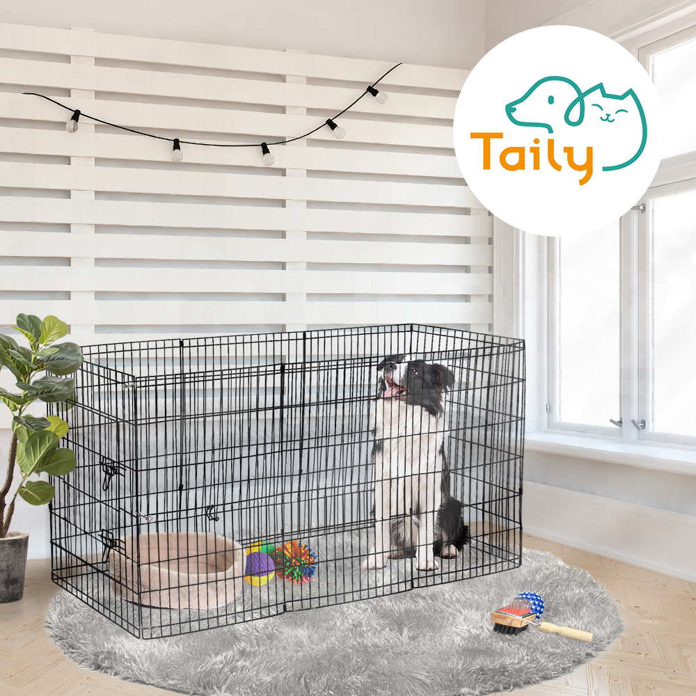 Taily 8 Panel Pet Playpen Dog Puppy Exercise Cage Enclosure Fence Cat Play Pen - Picture 34 of 72