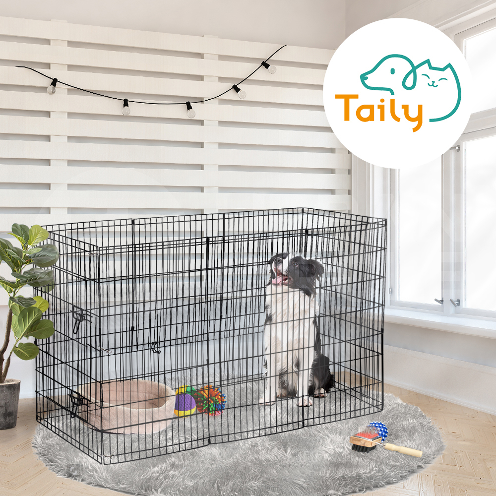 Taily 8 Panel Pet Playpen Dog Puppy Exercise Cage Enclosure Fence Cat Play Pen - Picture 43 of 72