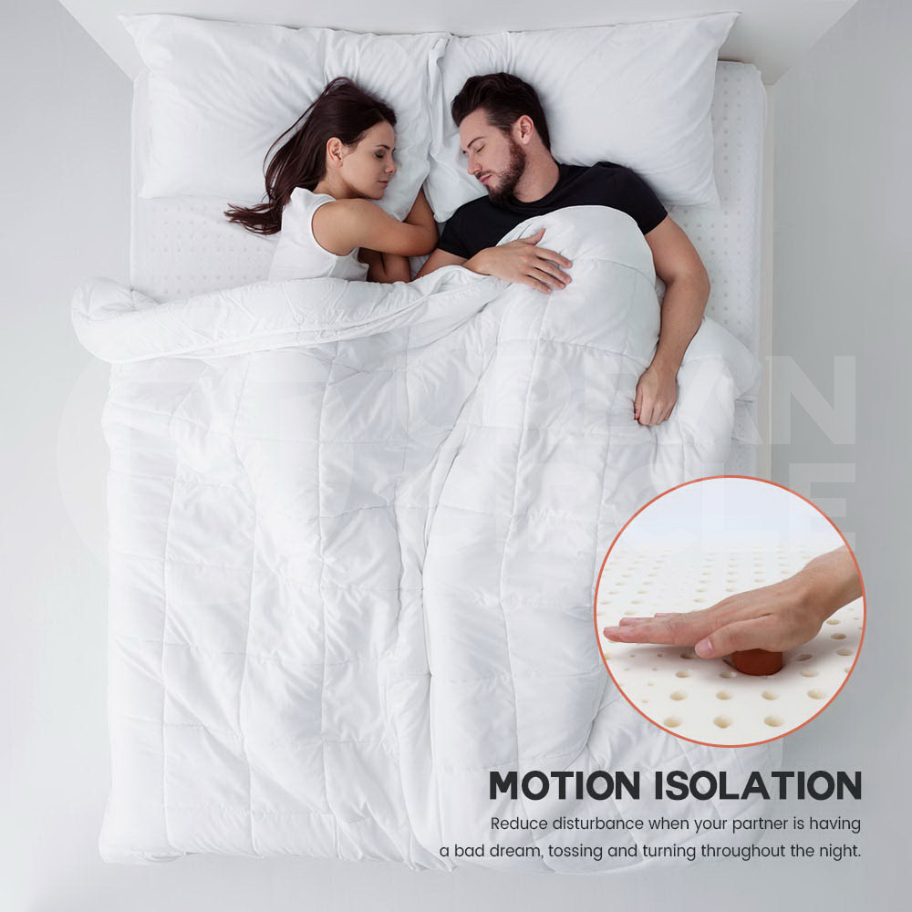 Mona Bedding Latex Mattress Topper All Size Natural 7 Zone Removable Cover Mat - Picture 19 of 72