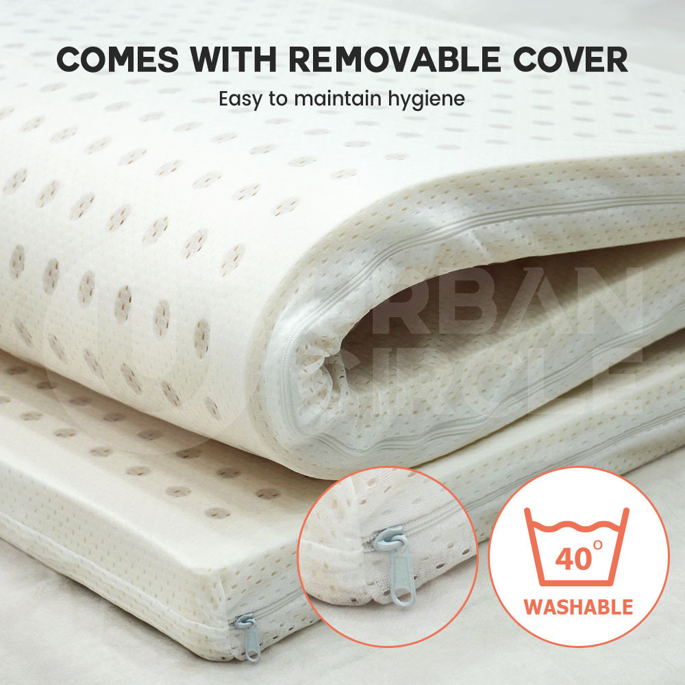 Mona Bedding Latex Mattress Topper All Size Natural 7 Zone Removable Cover Mat - Picture 67 of 72