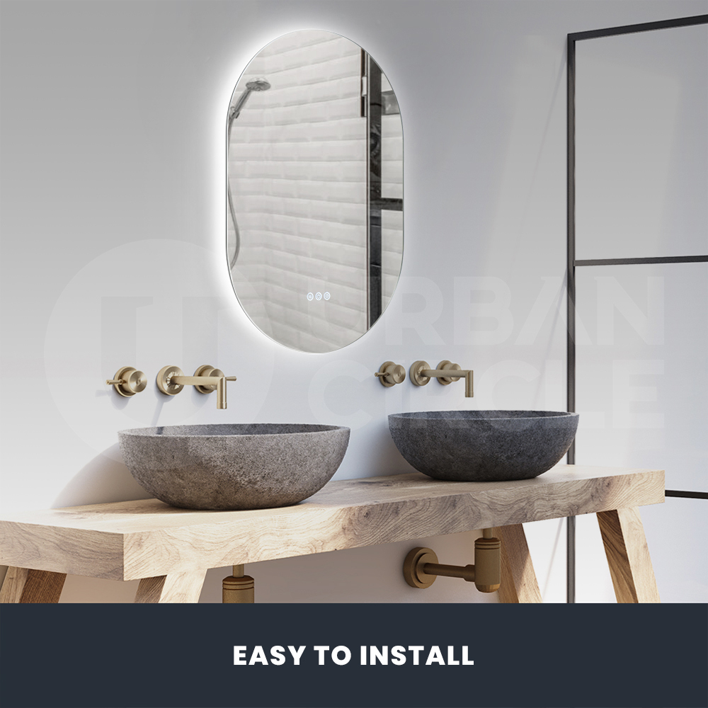 Simplus Modern Wall Bathroom Mirror LED lights Vanity Touch Dimmable Mirrors - Picture 30 of 58