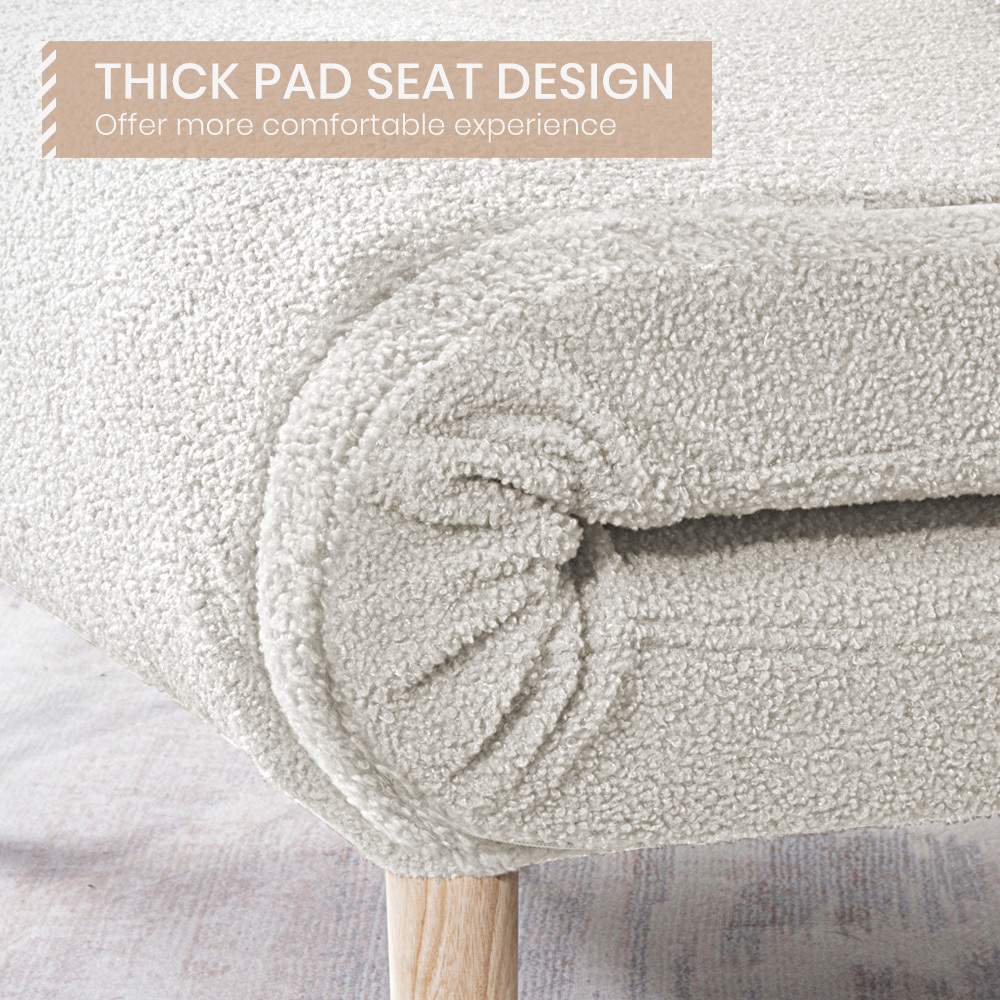Furb Sofa Bed Lounge Chair Sherpa Fabric Folding Recliner Single/Double Seat - Picture 62 of 99