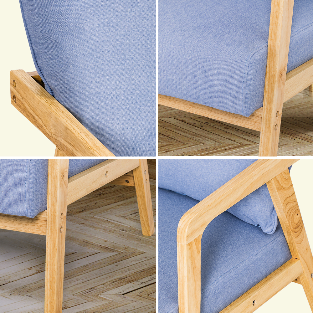 Furb Armchair Lounge Chair Accent Chairs Armchairs Fabric Single / Double Sofa - Picture 41 of 77