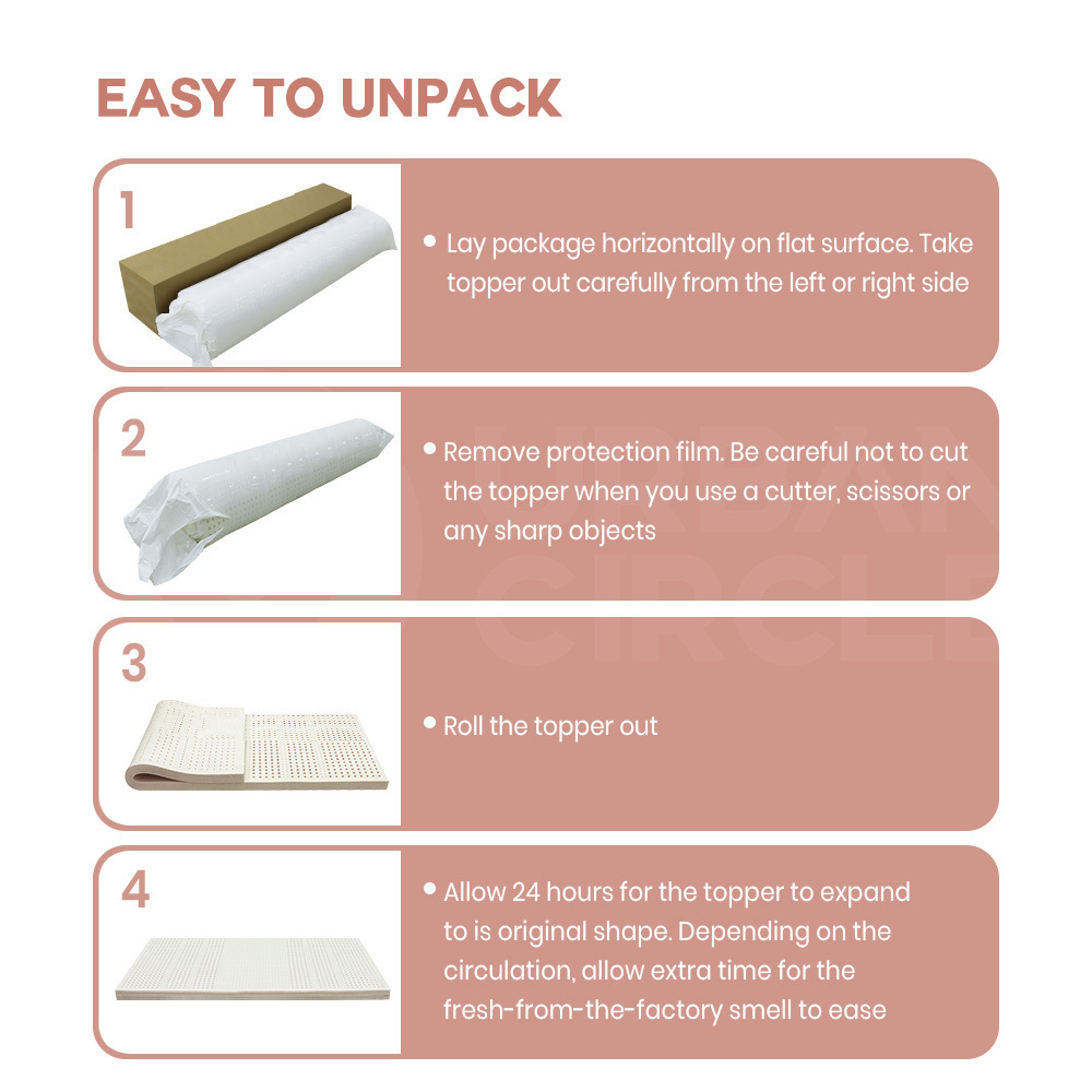 Mona Bedding Latex Mattress Topper 7 Zone Pad Underlay Sleep Bed Protector 7.5cm - Picture 68 of 72