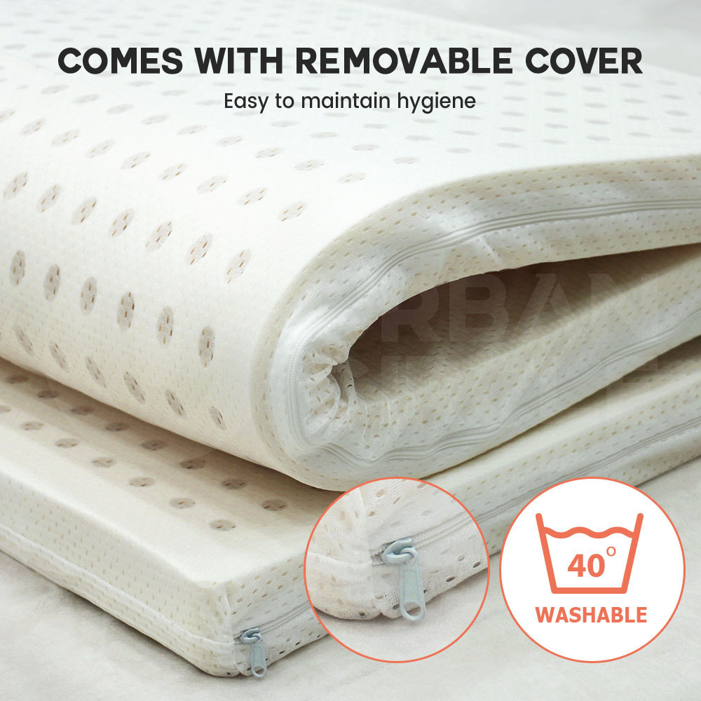 Mona Bedding Latex Mattress Topper All Size Natural 7 Zone Removable Cover Mat - Picture 20 of 72