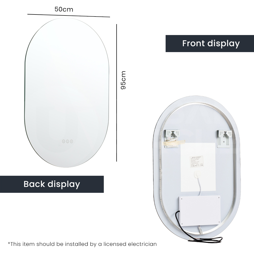 Simplus Modern Wall Bathroom Mirror LED lights Vanity Touch Dimmable Mirrors - Picture 31 of 58