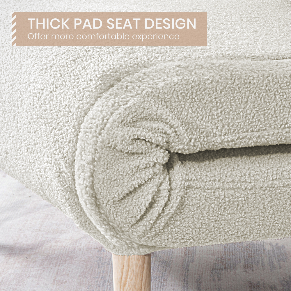 Furb Sofa Bed Lounge Chair Sherpa Fabric Folding Recliner Single/Double Seat - Picture 85 of 99