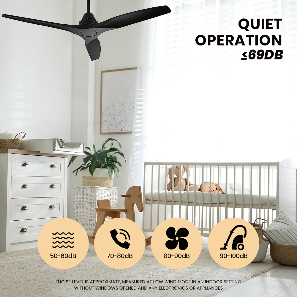 Krear 52" Inch Ceiling Fan Wooden Blades DC Motor Fans Light LED Remote Control - Picture 176 of 312
