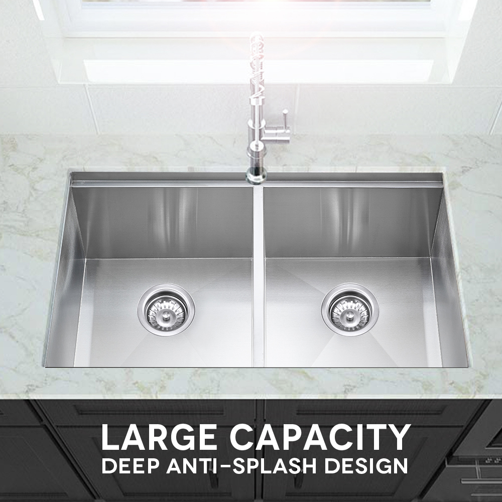 Simplus Stainless Steel Kitchen Sink Laundry Undermount Single Double Bowl Set - Picture 40 of 187
