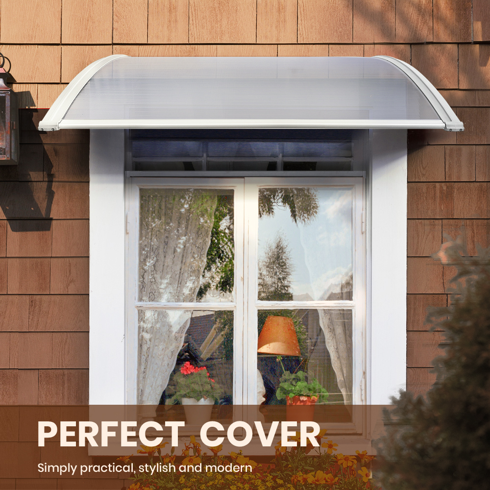 Groverdi Window Door Awning Outdoor Canopy Patio Rain Shield Cover DIY 1M-3M - Picture 162 of 163