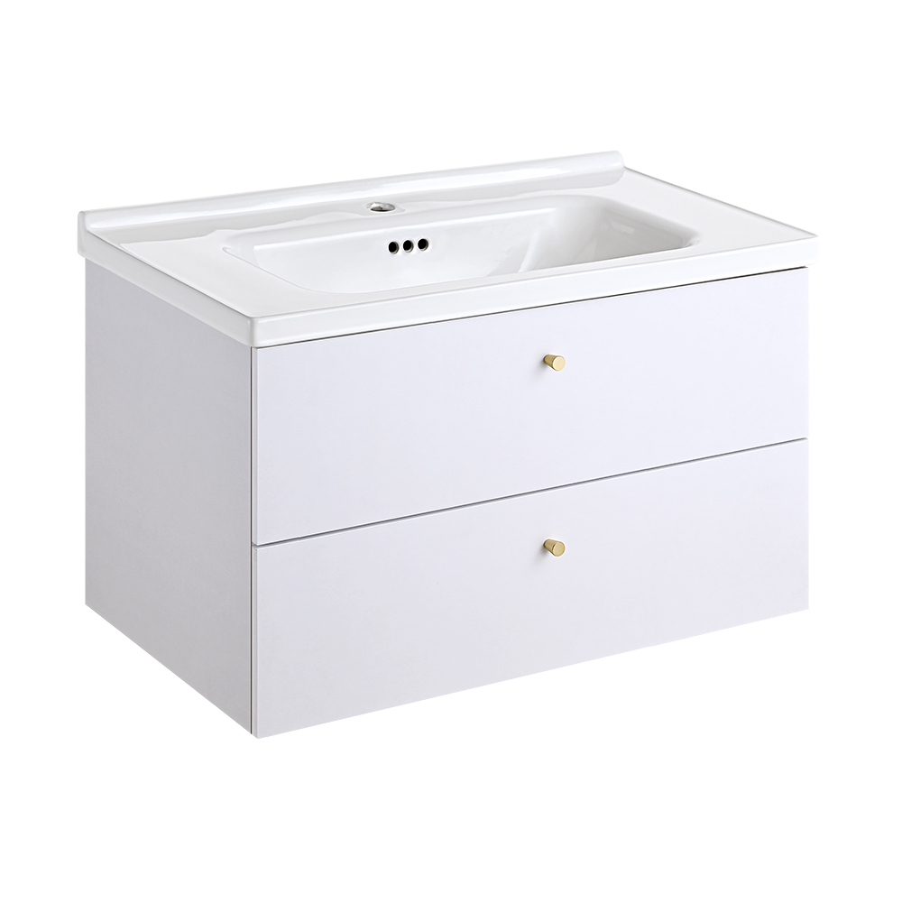 Simplus Bathroom Vanity Unit Sink With Ceramic Basin Cabinet Storage Wall Hung - Picture 39 of 80