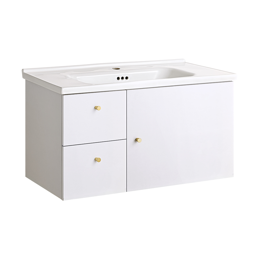 Simplus Bathroom Vanity Unit Sink With Ceramic Basin Cabinet Storage Wall Hung - Picture 69 of 80