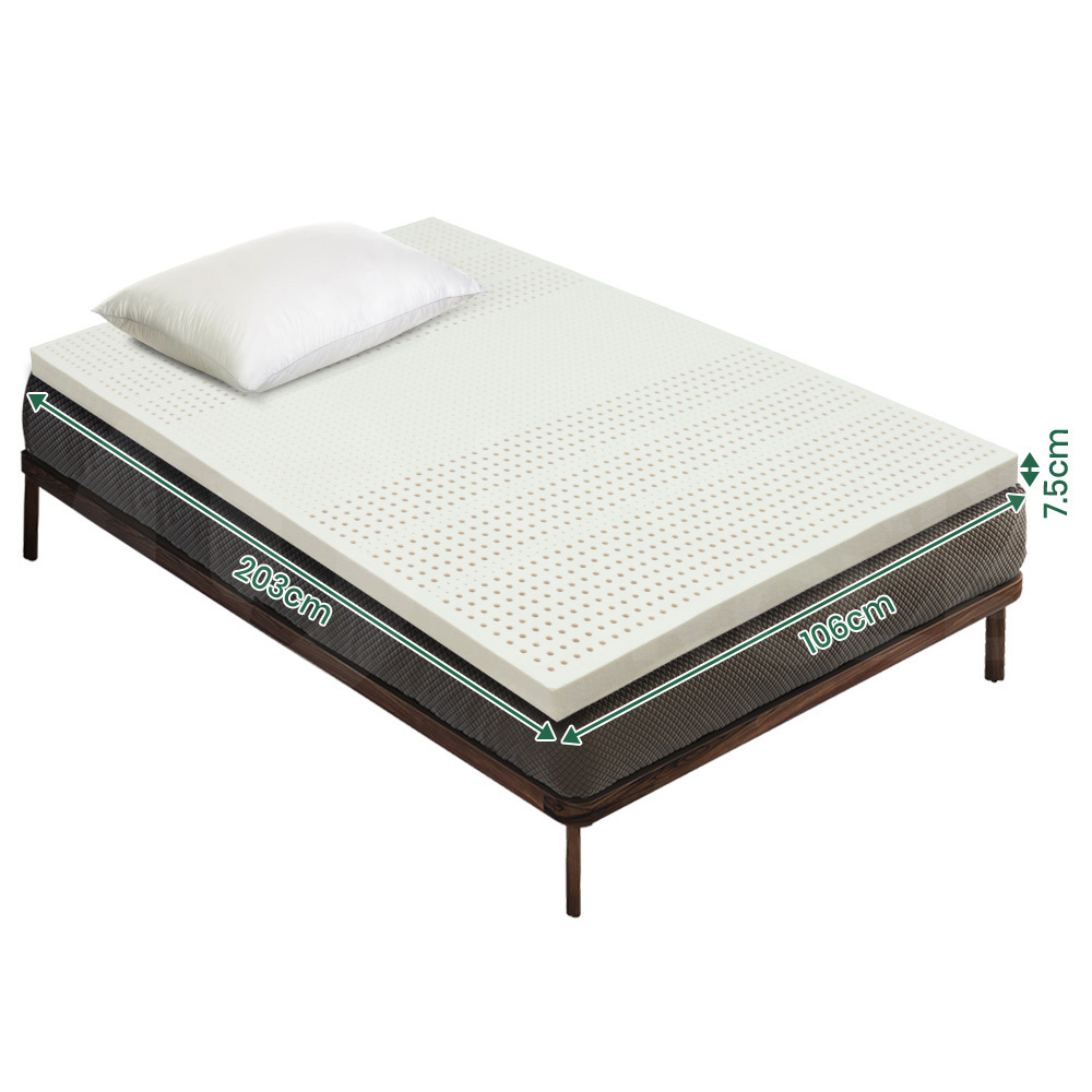 Mona Bedding Latex Mattress Topper 7 Zone Pad Underlay Sleep Bed Protector 7.5cm - Picture 45 of 72