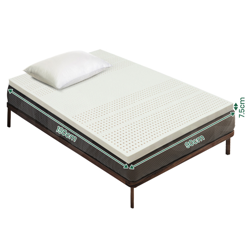 Mona Bedding Latex Mattress Topper 7 Zone Pad Underlay Sleep Bed Protector 7.5cm - Picture 69 of 72