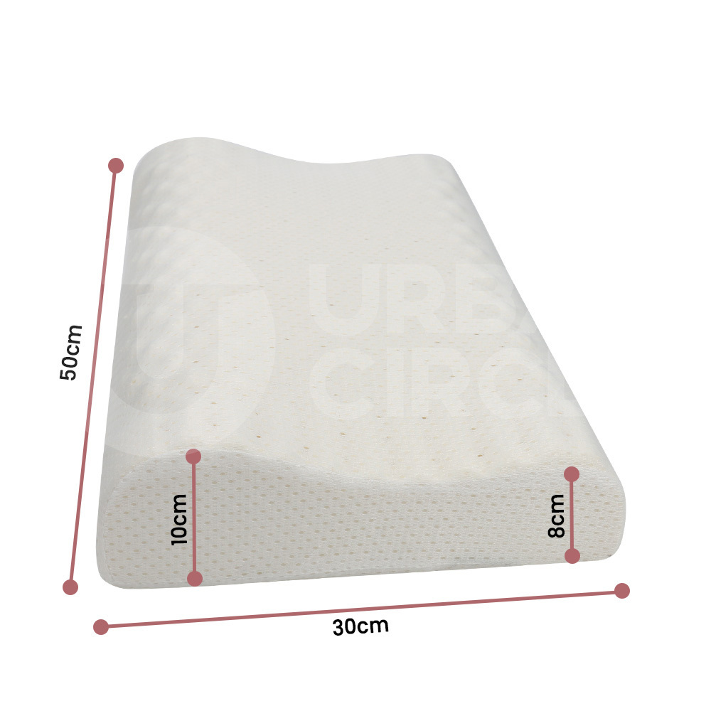 Mona Bedding 2x Natural Latex Pillow w Cover Medium Feel Standard 3 Zone Contour - Picture 13 of 48