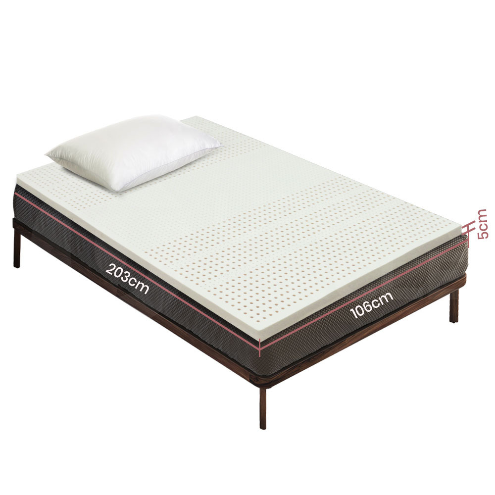Mona Bedding Latex Mattress Topper All Size Natural 7 Zone Removable Cover Mat - Picture 45 of 72