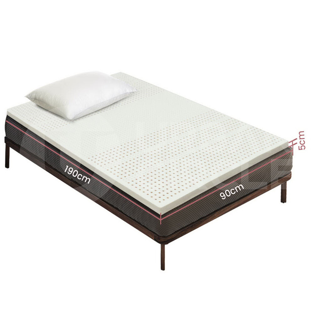 Mona Bedding Latex Mattress Topper All Size Natural 7 Zone Removable Cover Mat - Picture 69 of 72