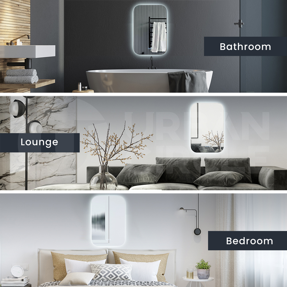 Simplus Modern Wall Bathroom Mirror LED lights Vanity Touch Dimmable Mirrors - Picture 43 of 58
