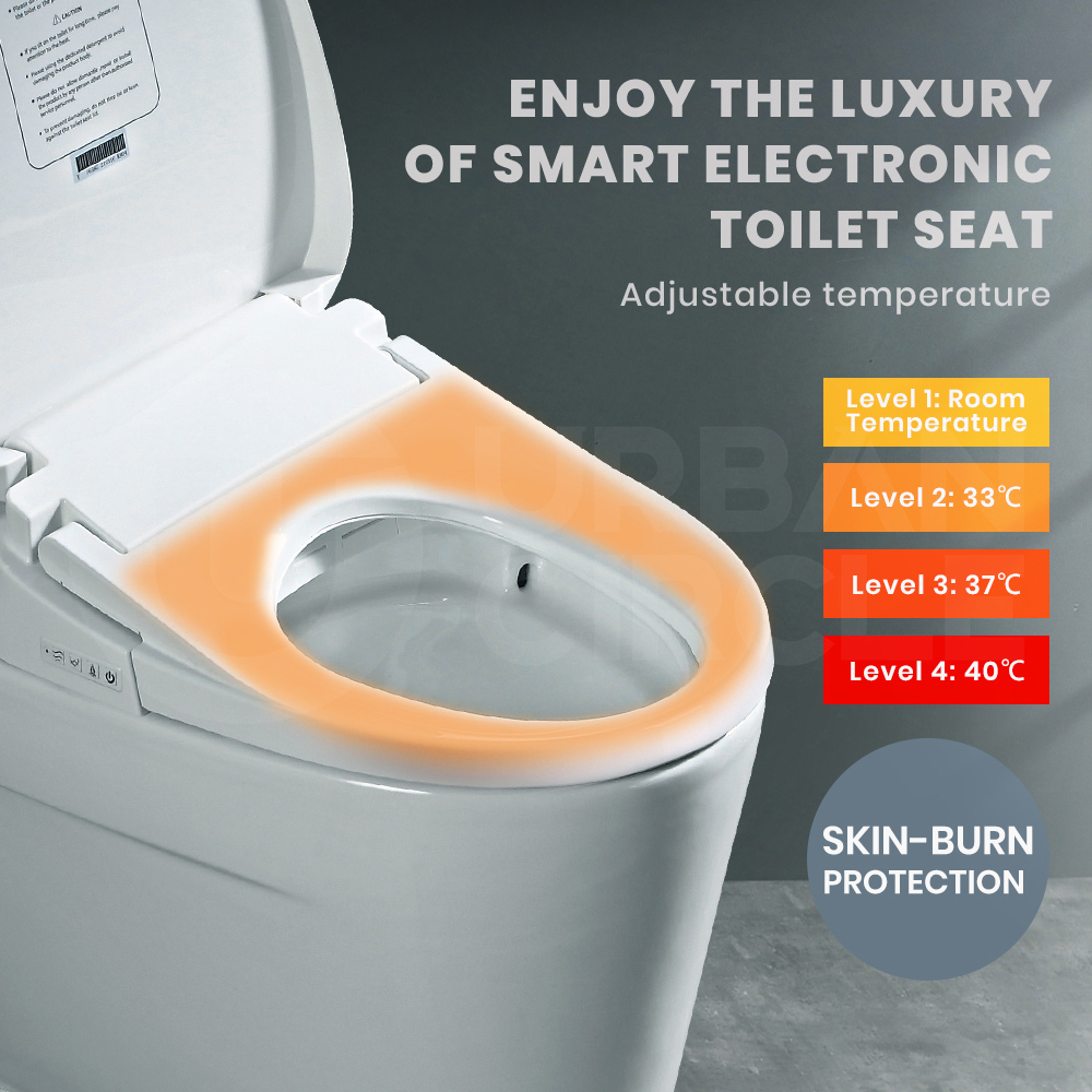 Simplus Electric Toilet Seat Smart Bidet with Cover Electronic Seats Auto Wash - Picture 42 of 44