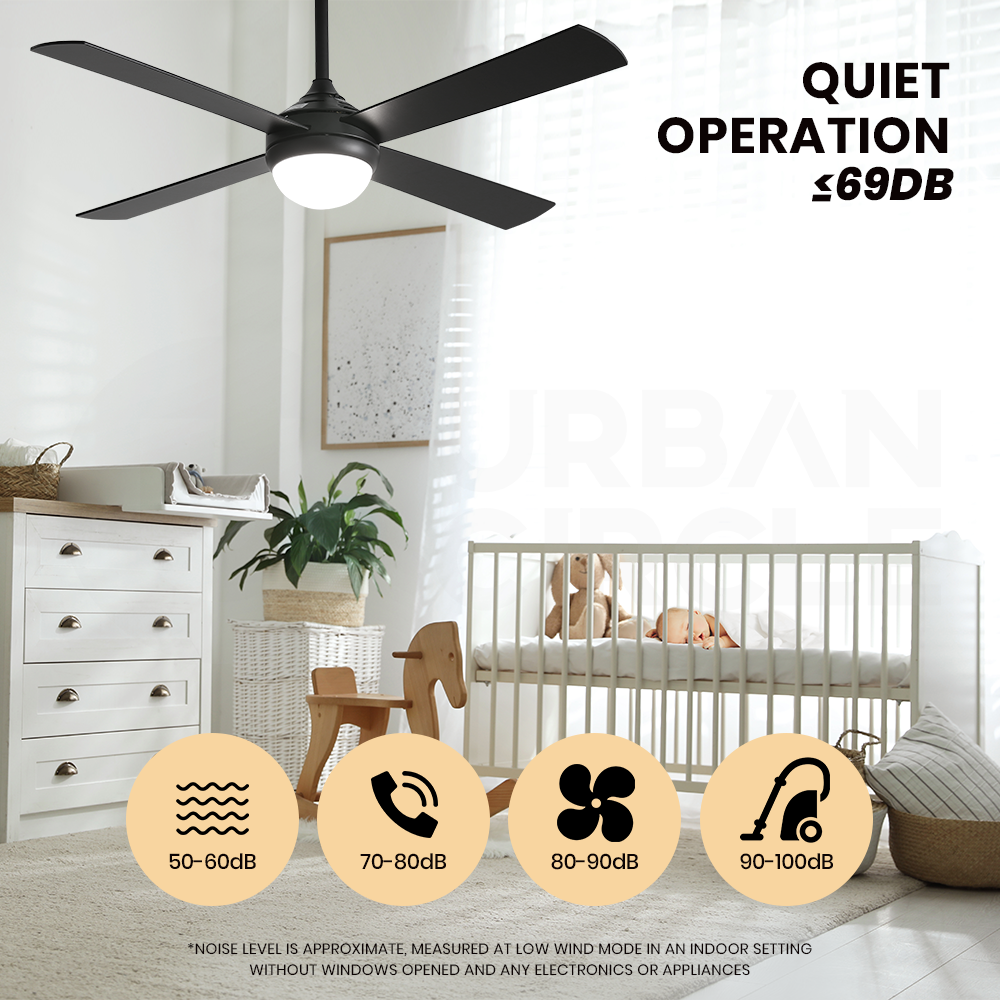 Krear 52" Inch Ceiling Fan Wooden Blades DC Motor Fans Light LED Remote Control - Picture 69 of 312