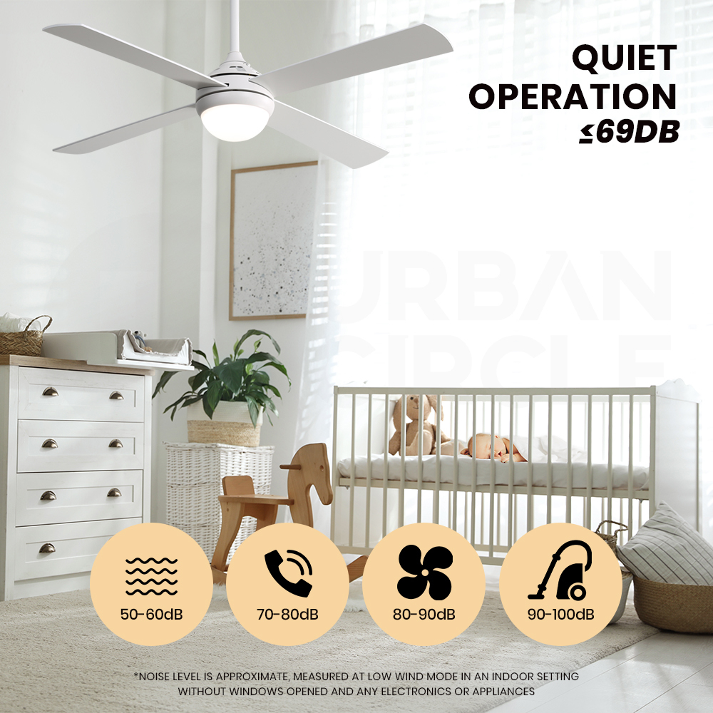 Krear 52" Inch Ceiling Fan Wooden Blades DC Motor Fans Light LED Remote Control - Picture 81 of 312