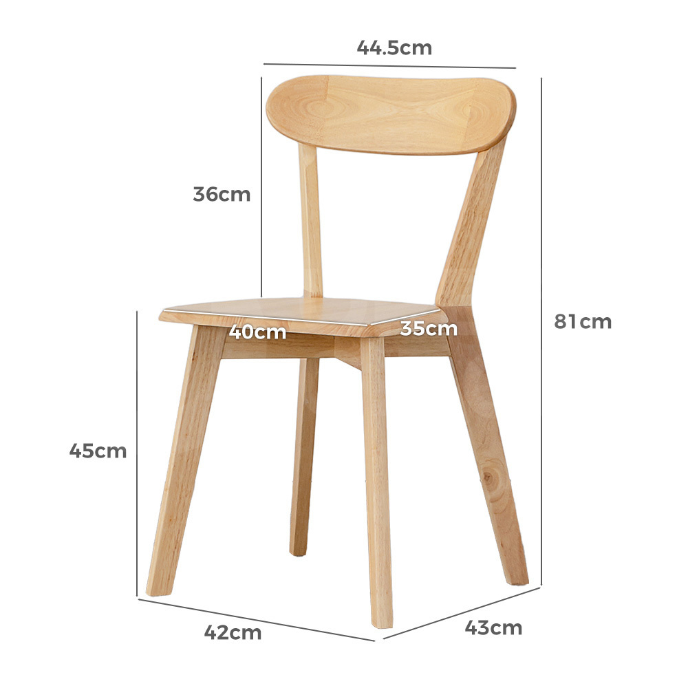 Furb 2x Dining Chairs Rattan Chair Wooden Accent Chair Oak - Picture 36 of 45