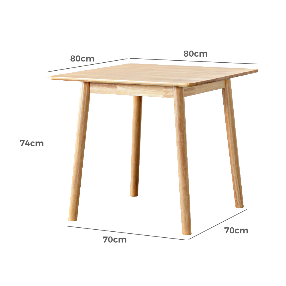 Furb Dining Table Wooden Frame Rectangle Oak 80x80/120x60/140x80/160x80cm - Picture 21 of 60
